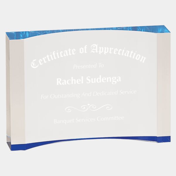 7" x 4 1/2" 1" Thick Acrylic Crescent Thumbnail