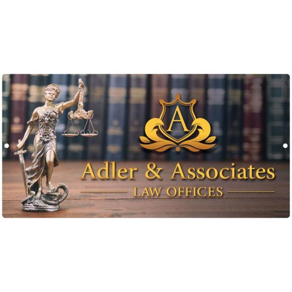 16" x 8" Gloss Unisub Rectangle Building Sign Thumbnail