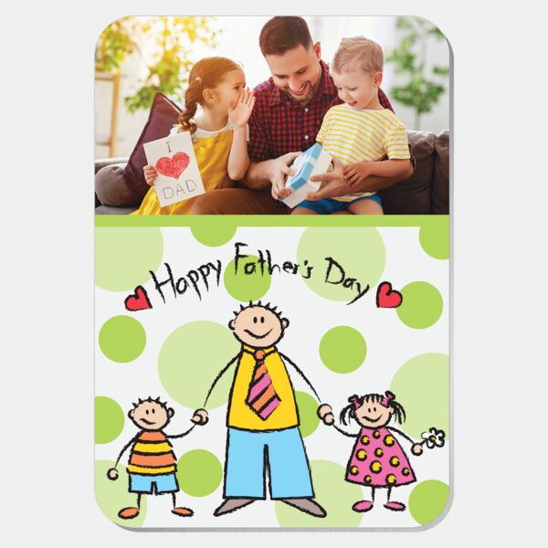 3" x 2" Semi- Gloss Unisub Aluminum Rectangle Magnet Thumbnail