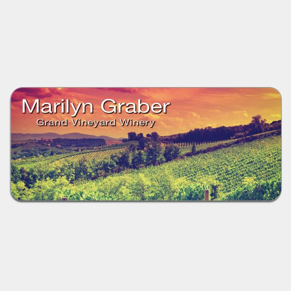 3" x 1.25" Matte Unisub FRP Sublimatable Name Badge with Radius Corners Thumbnail
