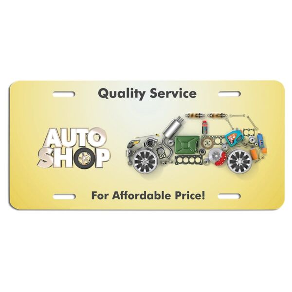 12" x 6" x .032" Sublimatable UVSub Aluminum License Plate with 4 Holes Thumbnail