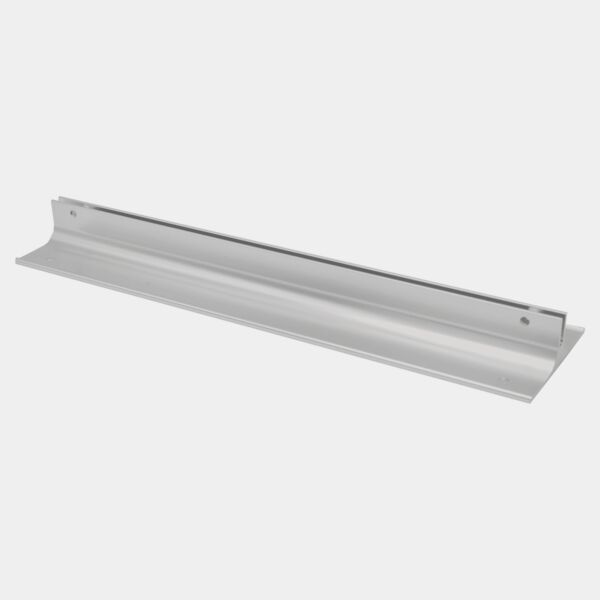 10", Satin , Kota Pro Aluminum Corridor Bracket, Fits 1/8" Thick Plastic Insert Thumbnail