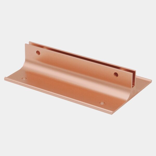 4", Polished , Kota Pro Aluminum Corridor Bracket, Fits 1/8" Thick Plastic Insert Thumbnail