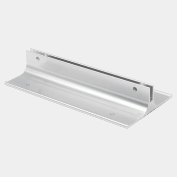 5", Satin , Kota Pro Aluminum Corridor Bracket, Fits 1/8" Thick Plastic Insert Thumbnail