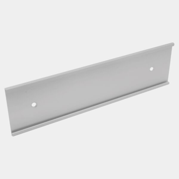2" x 8", Satin , Kota Pro Aluminum Wall Bracket with Mounting Holes, Fits 1/16" Thick Plastic Insert Thumbnail
