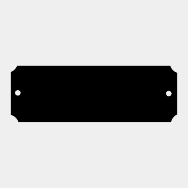 7/8" x 2 1/2" Laserable Brass Plate with Notched Corners and Two Holes Thumbnail