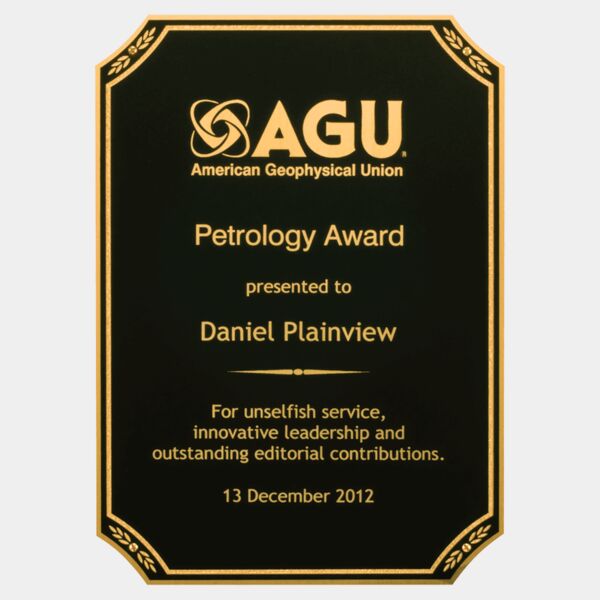 5 1/4" x 7 1/4" LaserFX Plate with Florentine Border, Notched Corners, and Textured Center Thumbnail