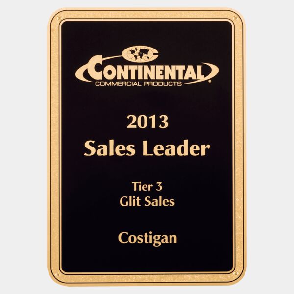 5 1/4" x 7 1/4 " LaserFX Radius Corner Plate with Florentine Border and Textured Center Thumbnail