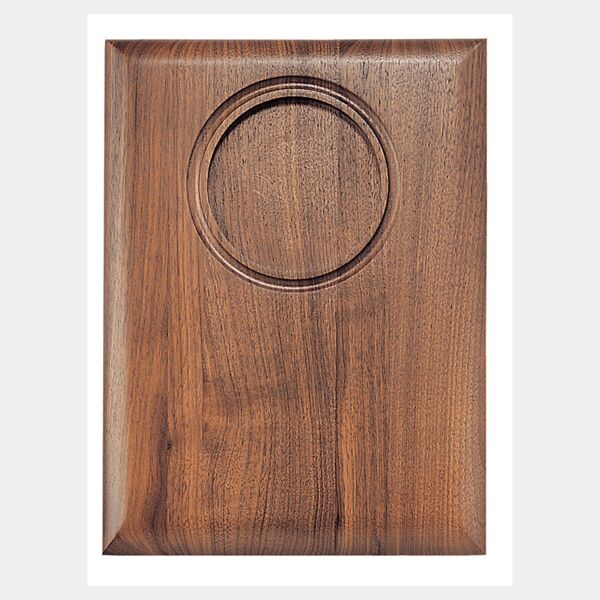 5" x 7" Piano Finish Plaque With Round Recessed Area Thumbnail