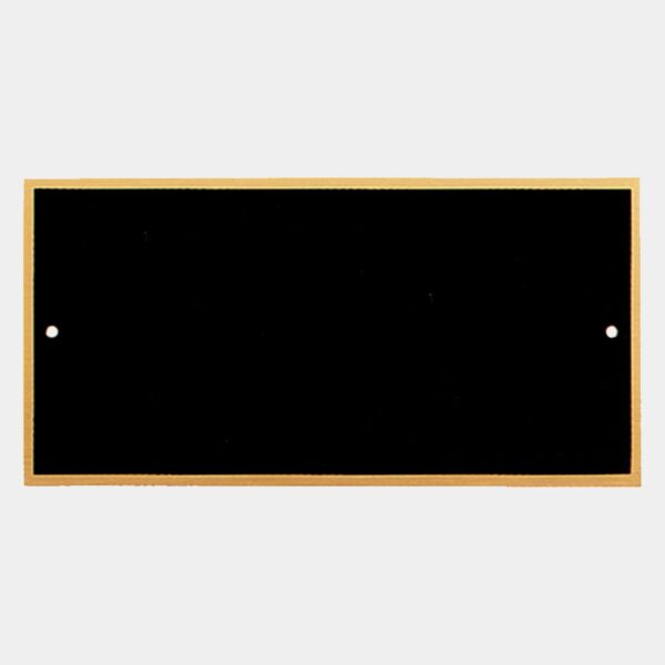 2 1/2" x 4 1/2" Laserable Brass Plate with Border and 2 Holes Thumbnail